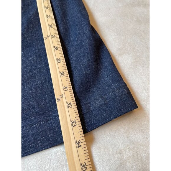 Boden Dark Denim Short Sleeve Dress - Size 8R Dark Academia - Picture 5 of 11